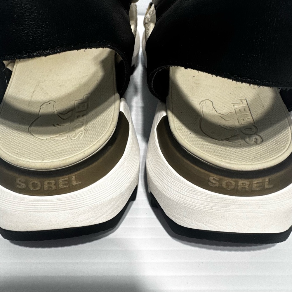 Sorel Kinetic Fawn Beige Strappy Platform Sandals Size 10 - Picture 9 of 14
